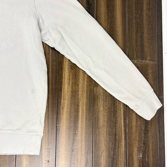 Club Monaco 85 size XL White Ivory Beige Gray Sweatshirt Comfy Cozy Pullover Top - Picture 4 of 10